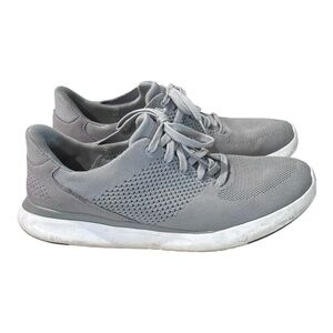 Kizik Men’s Prague Hands-Free Slip-On Sneakers Gray Knit Size 12 (W 13.5)